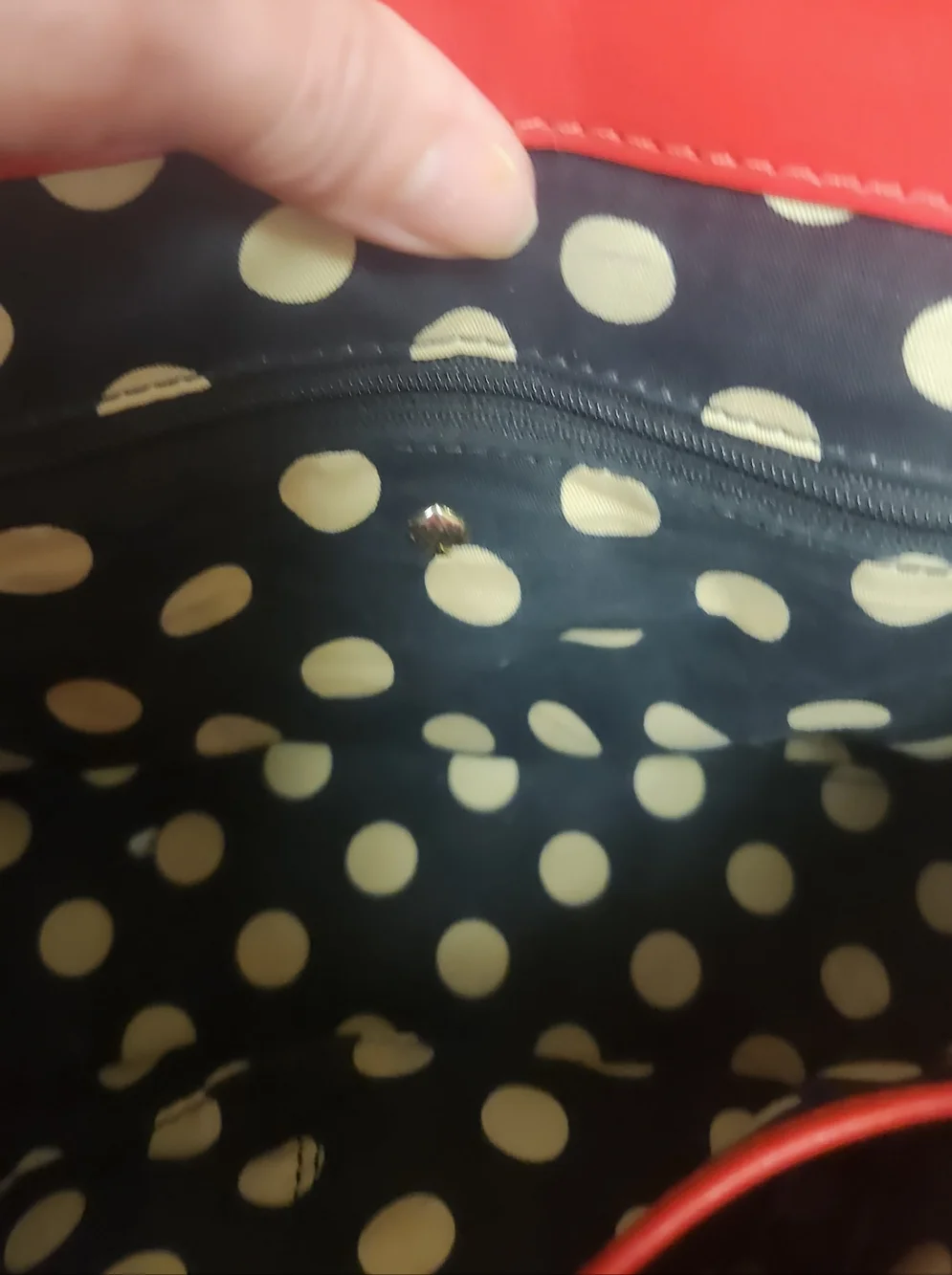 Vintage Kate Spade Red Top-Handle Crossbody Bag with Gold Hardware